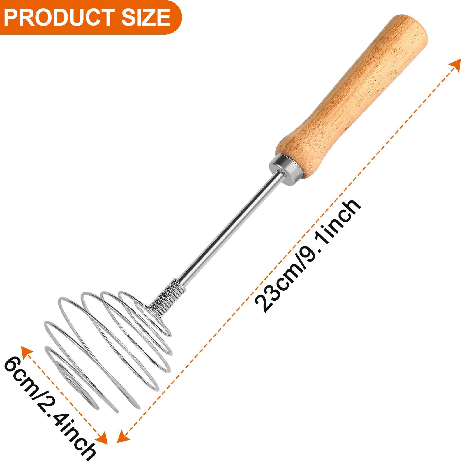 Experience effortless cooking with our Premium Stainless Steel and Wooden Handheld Egg Beater for Kitchen —perfect for fluffy eggs, Egg Beating, blending, and more. Essential kitchen whisk!