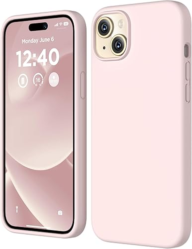 COFFKER Funda de silicona para iPhone 15 Plus, cubierta protectora de cuerpo completo, forro de microfibra suave antiarañazos, funda delgada