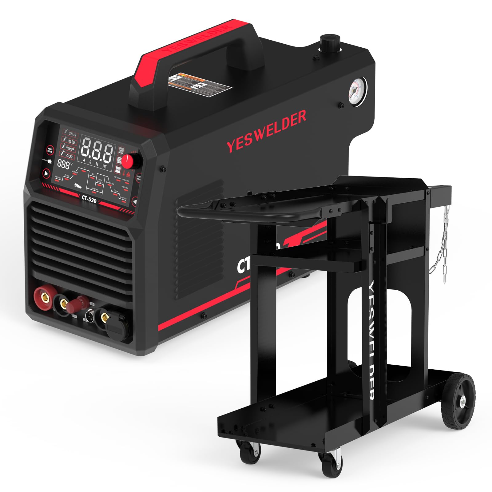 YESWELDER CT-520 Tig Welder & Plasma Cutter, 5-In-1 CUT/HF TIG