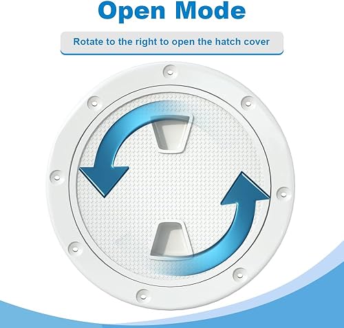 Miniatura 4 de Escotilla de barco de 4, 6 y 8 pulgadas, placas de cubierta para barcos, escotilla de inspección redonda antideslizante, cubierta desmontable,