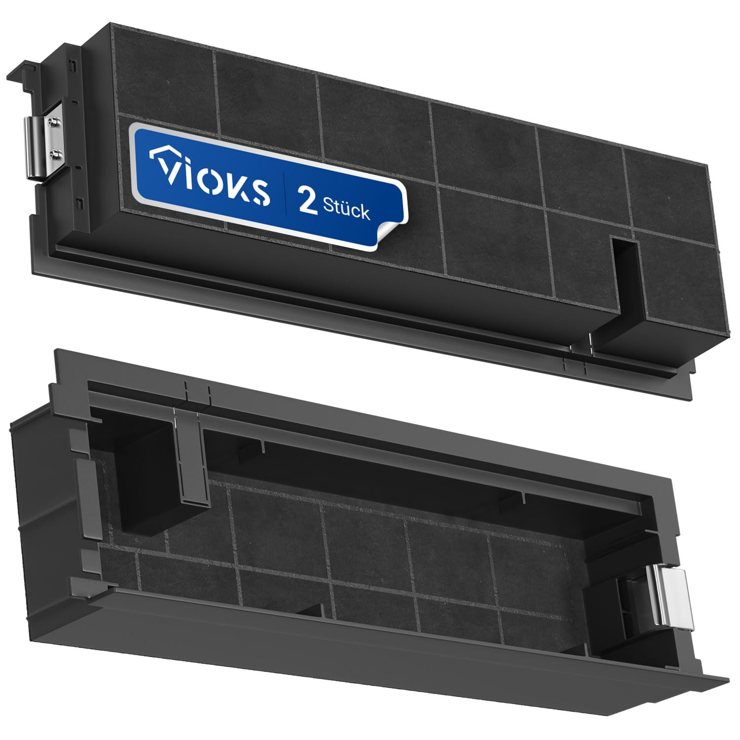 VIOKS 2 x filtr z węglem aktywnym, okap kuchenny, zamiennik do AEG Elеctrolux 4055356002 KF60 Type60 Wpro AMC100, okap kuchenny, filtr węglowy, okap kuchenny, okap kuchenny AEG Elеctrolux Elica Juno