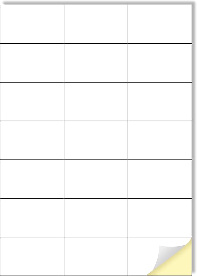 Creavvee 21 Sticker per Sheet, 25 A4 Sheets, Art & Craft Printable