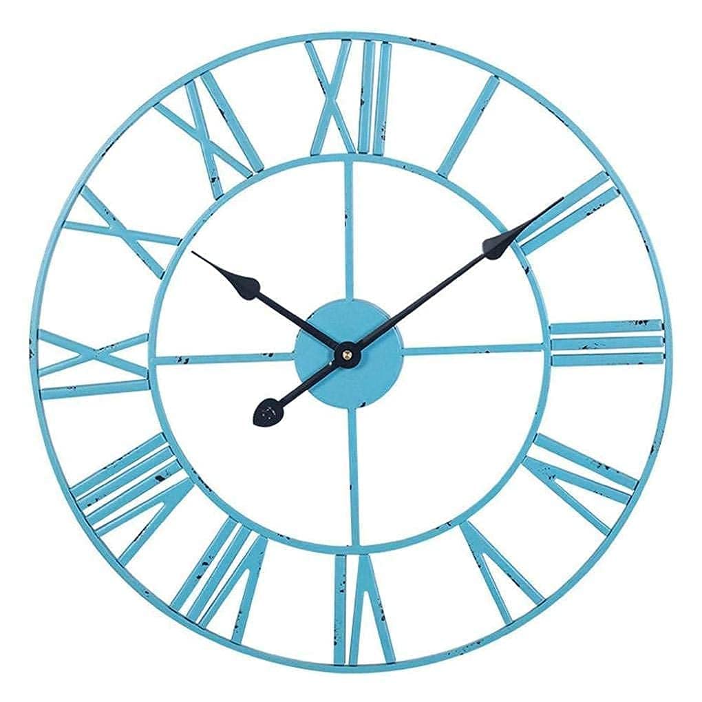 MYUYEE Outdoor Garden Wall Clock, Roman Numeral Clock Garden Clocks Waterproof Indoor Decoration Outdoor Wall Clock Giant Open FA Metal Beautiful snery