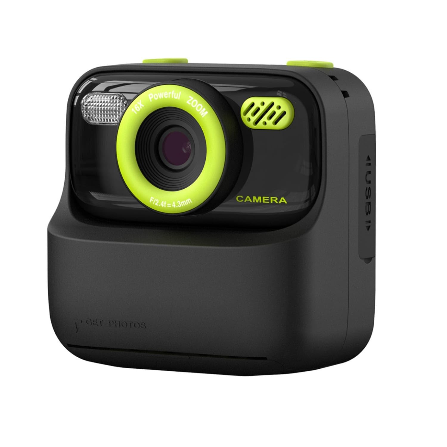 Selfie Kids Instant Print Camera Handheld Dual-cameraLens Camera Compact Portable for Beginners, Toddlers, Creative Play, Travel, Parties, Black Green-image-31