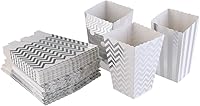 Vista 4 de Tvoip 36 cajas de palomitas de maíz de papel de aluminio de oro/plata/oro rosa, decoración de Navidad, boda, fiesta, suministros de dulces, bolsas