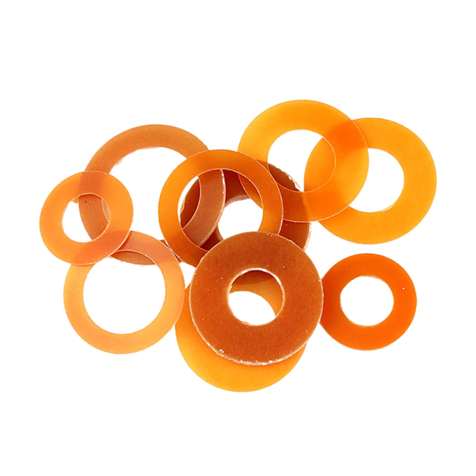 Arandelas de goma de nylon, arandelas planas Arandela plana circular de baquelita resistente a altas temperaturas, junta/arandela aislante M2-M12(200pcs 6x10x1)