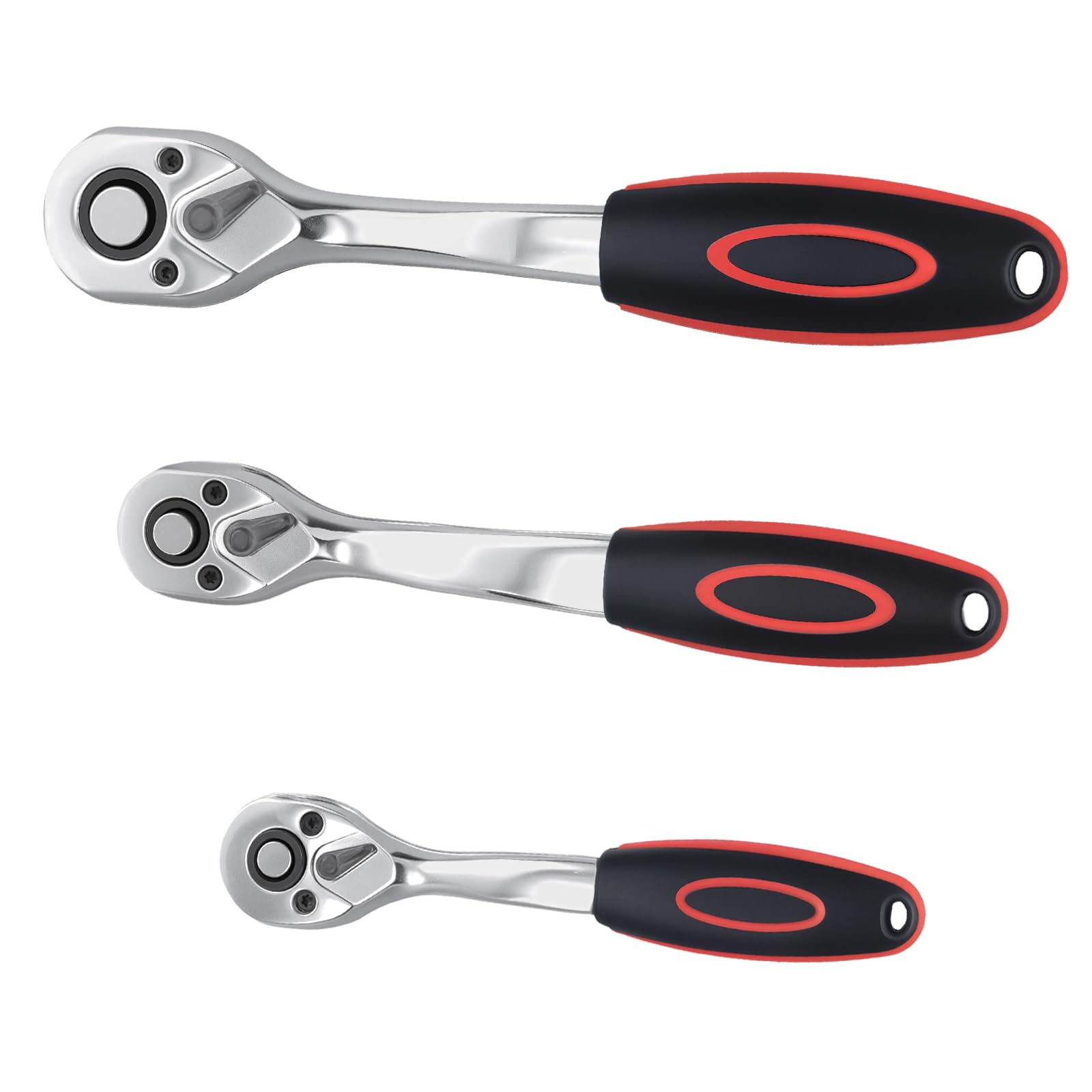 3 llaves de trinquete de 1/4 pulgadas, 3/8 pulgadas, 1/2 pulgadas, 72 dientes de acero 45CrV, llave dinamométrica para reparación de coches, mantenimiento