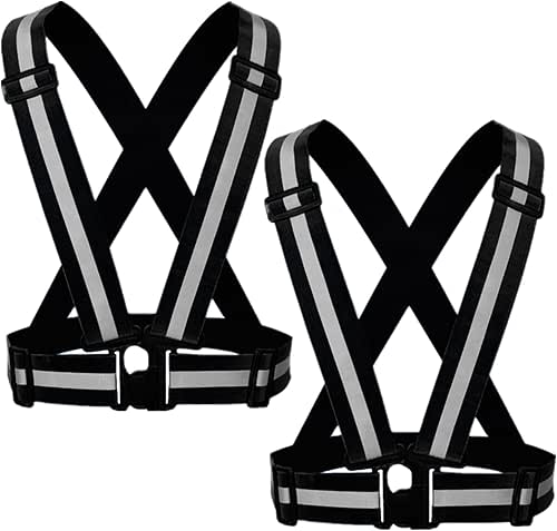 Reflective Strap Safety Vest Gear - 2-10 Pack Adjustable High