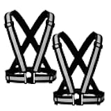 Reflective Strap Safety Vest Gear - 2-10 Pack Adjustable High Visible Reflective Running Gear for Women Men Night