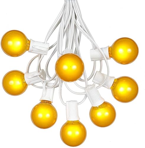 Guirnalda de luces G40 para patio con 25 bombillas amarillas de globo  Cadena de luces colgantes para jardín  Luces vintage para patio trasero disponible en Yaxa Peru
