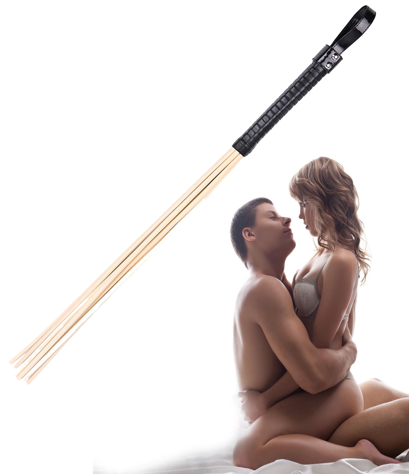 JINGHUA3 Canes SM Stimulateur de Fessée Érotique Jouet Flogger Fouet Brins de Rotin Cravaches Fouets Jeu de Rôle Esclave Bondage Fétiche BDSM Sex Toy for Femmes et Hommes (Noir) (Color : Schwarz)