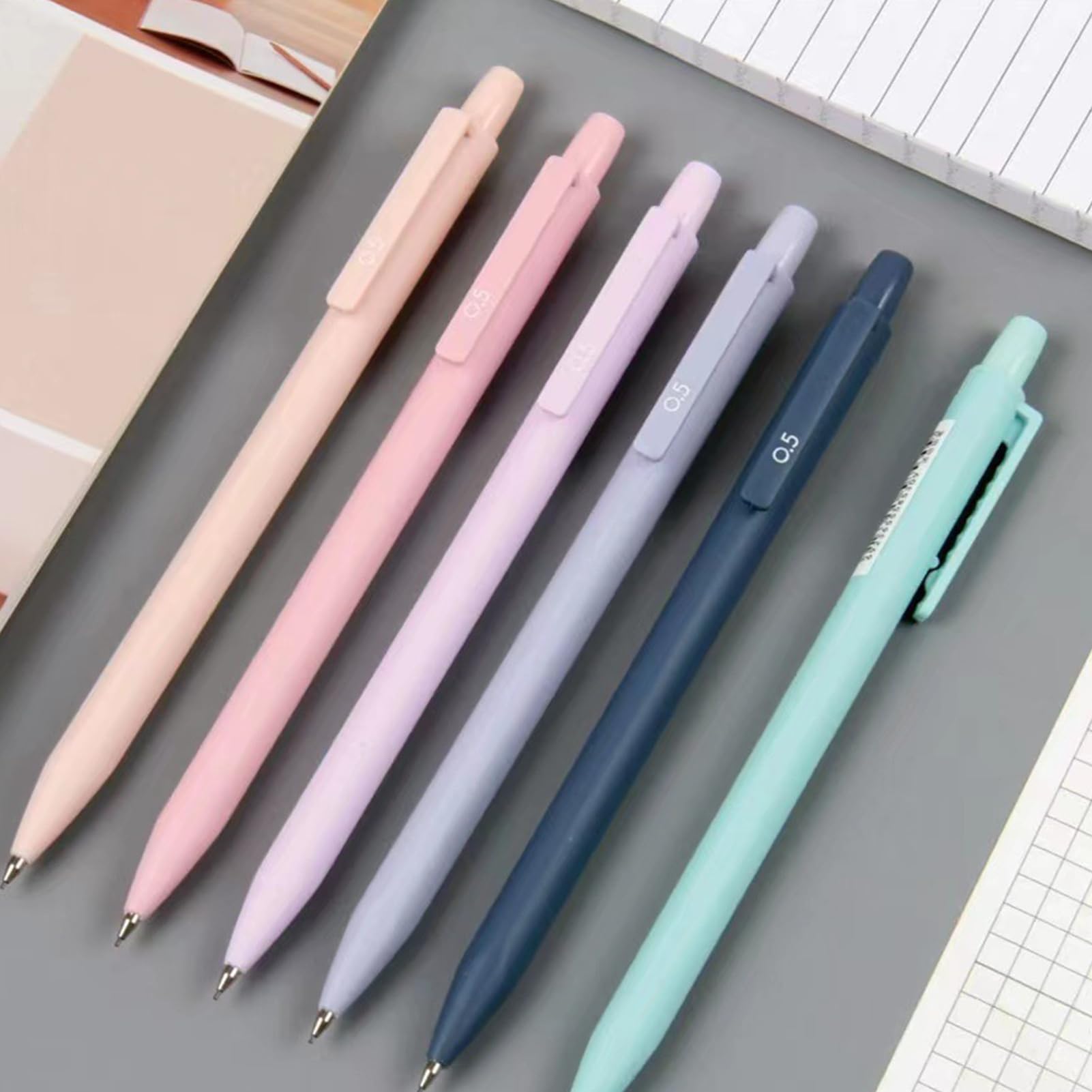 Generisch Federmäppchen Mit Zubehör,Textmarker Schwarz Gel Pens | Radiergummis Notizblock | Niedliches Schreibset Federtasche - für Schüler Studenten Lehrer Frauen Jugendliche Büro Unterricht