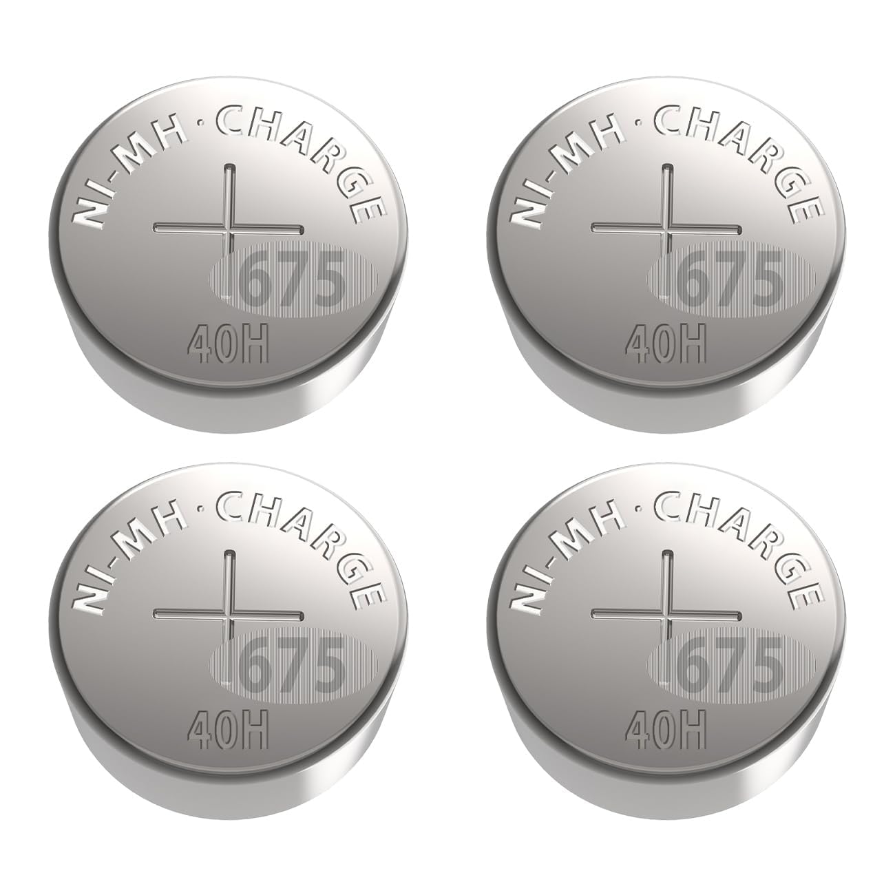 Wokyo Lot de 4 piles rechargeables 675 pour appareils auditifs 675, compatibles avec l'étui de chargement de la même marque uniquement
