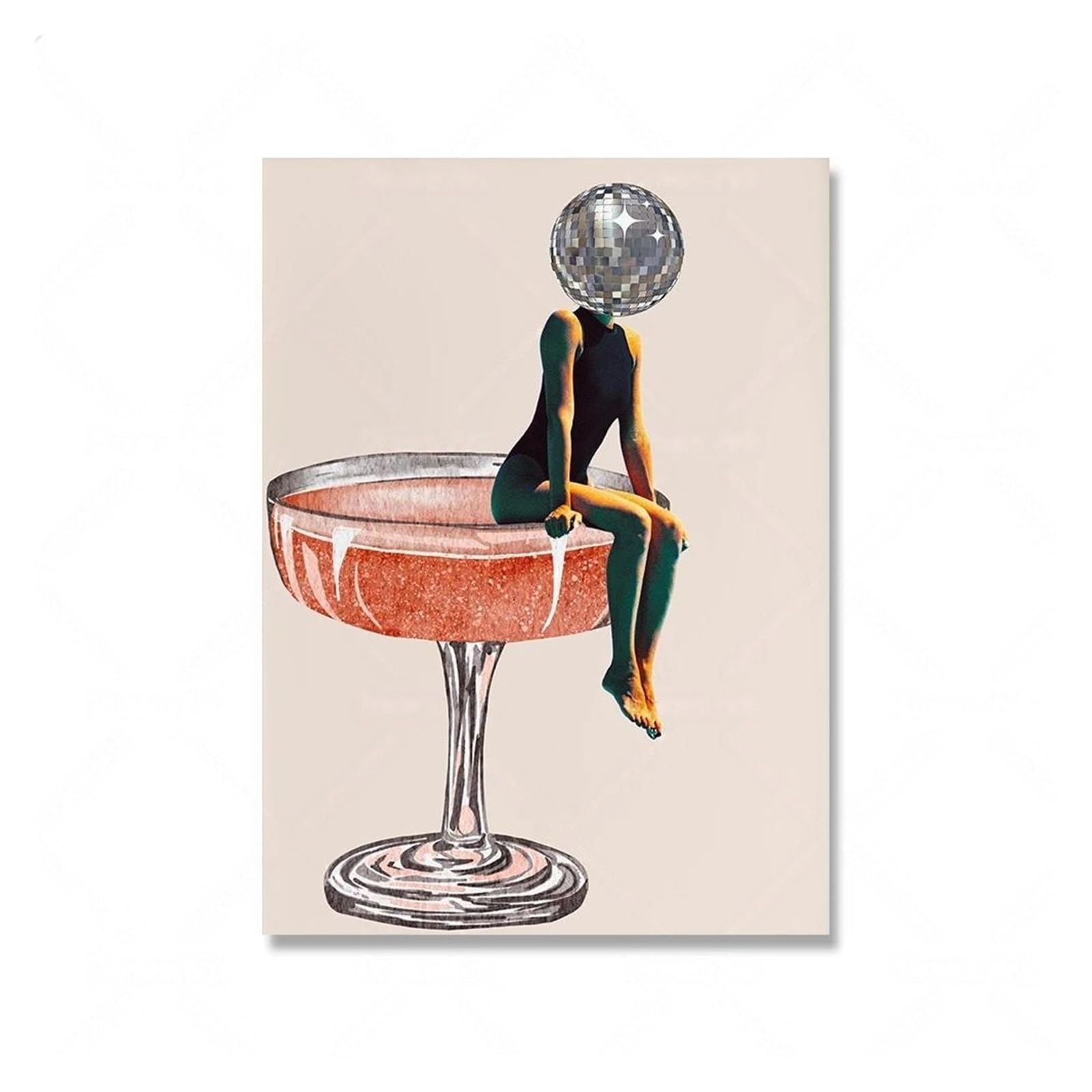 Affiche rétro disco des années 70 pour déco de dortoir girly ou studio tendance