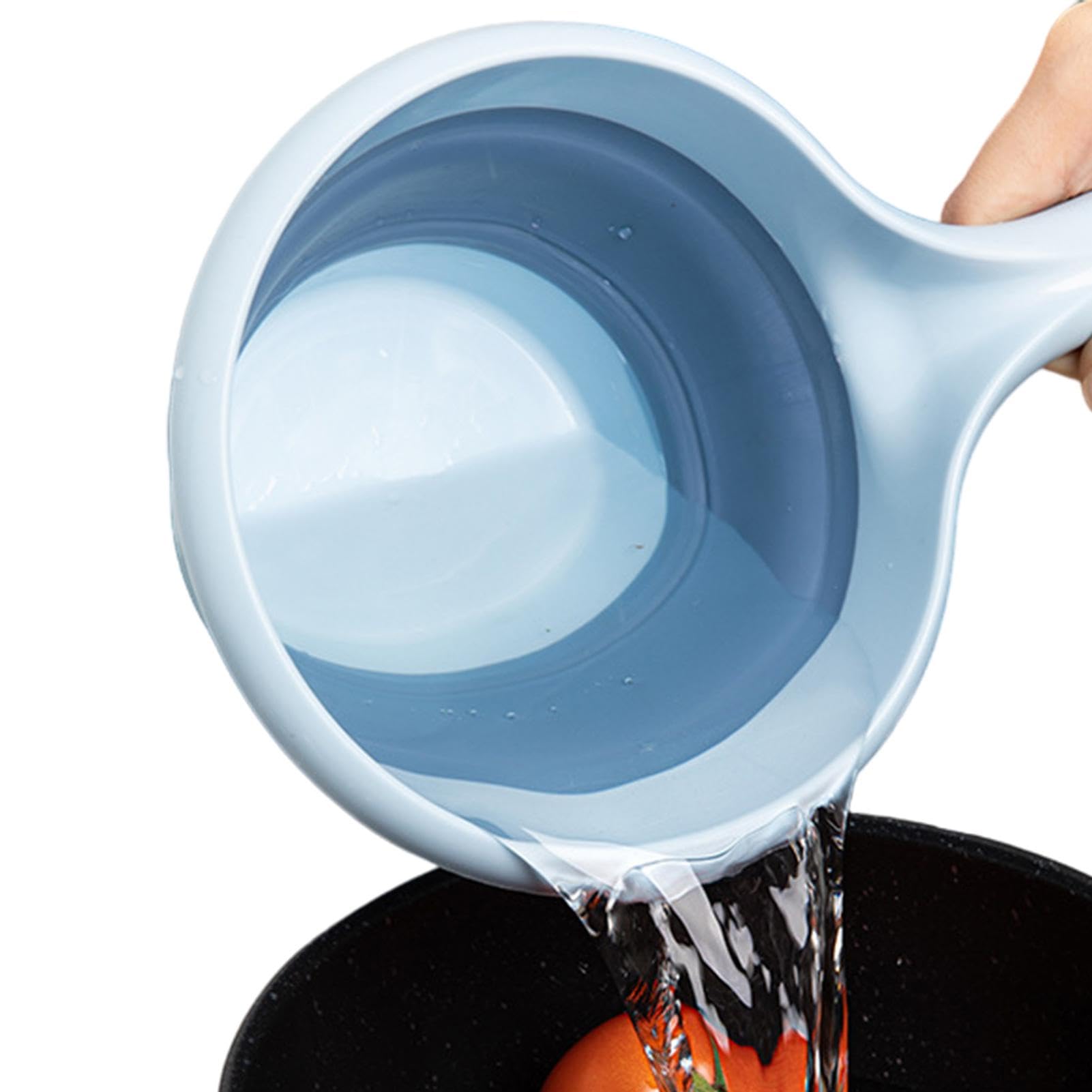Water Pollepel, Water Scoop Keuken Accessoires, Douche Water Pollepel Opvouwbare Water Pollepel Opvouwbare Lepel Scoop Cup Dikker for Baden Keuken Pollepel Badkamer Haar Wassen Water Scoop Grijze Poll