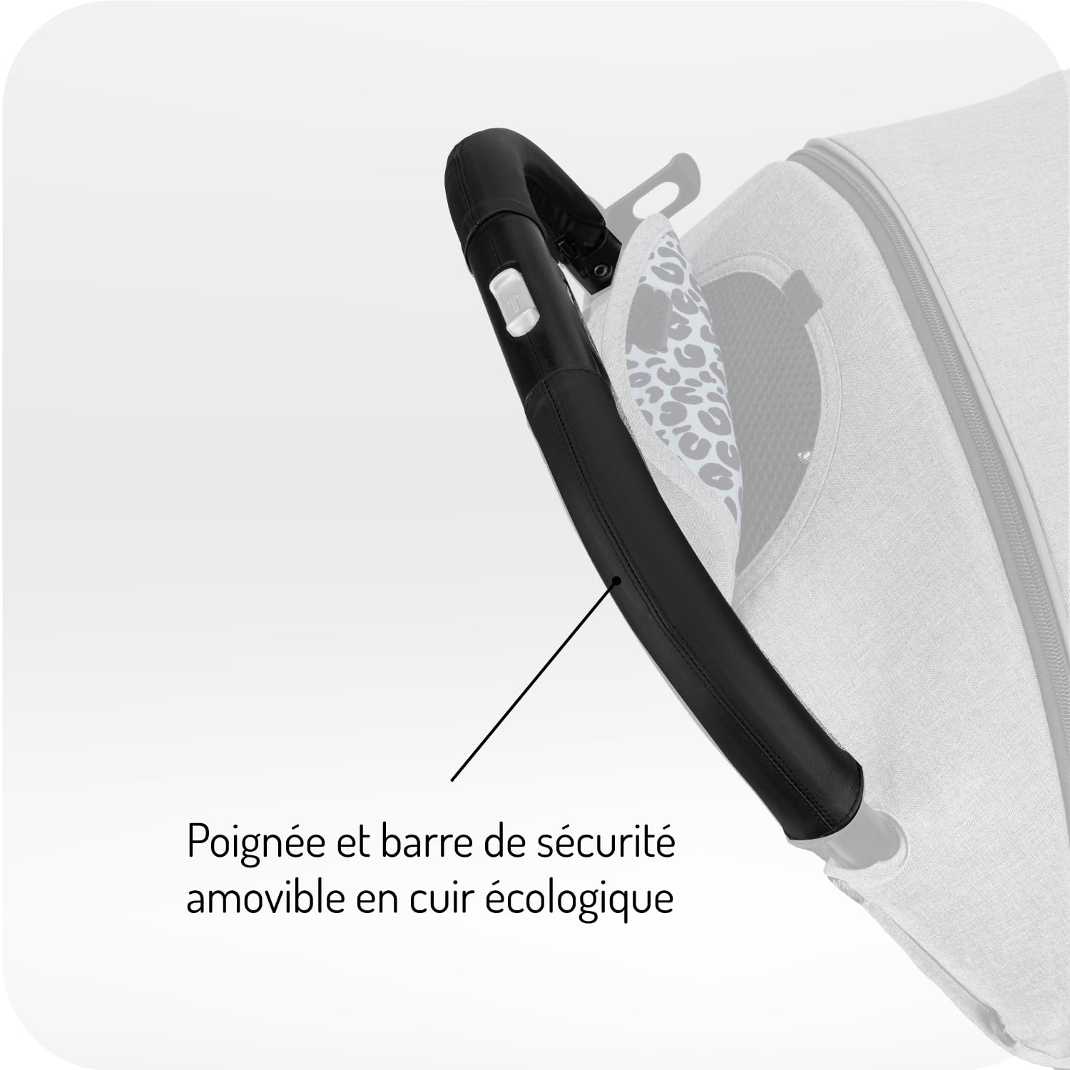 MoMi ESTELLE LIGHT PLUS Poussette à partir de 6 mois (jusqu'à 22 kg), poussette pliante avec harnais de sécurité 5 points, panier de courses avec fonction de dépliage, poignée télescopique de traction
