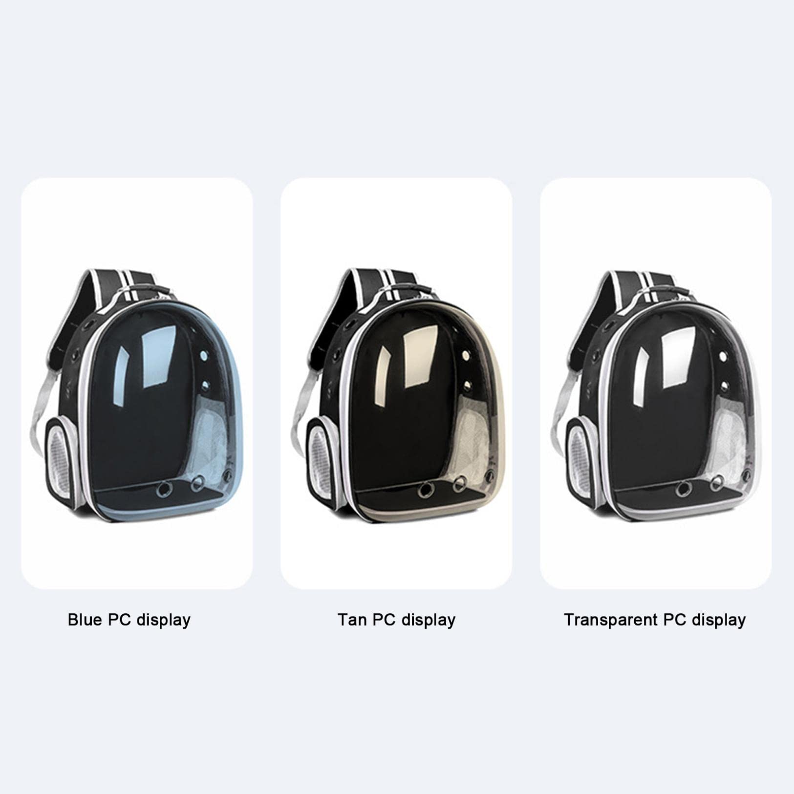 Katzen-Rucksack, Haustier-Luftpolster-Rucksack, von Fluggesellschaften zugelassen, belüfteter, transparenter Raumkapsel-Rucksack, Haustier-Reise-Tragetasche for kleine, mittelgroße Katzen und Welpen/8
