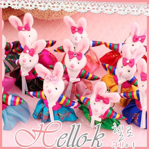 Amazon Co Jp 韓国雑貨 韓国伝統 アクセサリー うさぎチマチョゴリ人形 ストラップ キーホルダー ぬいぐるみ 韓国雑貨 Typexcolor Lピンク ホーム キッチン