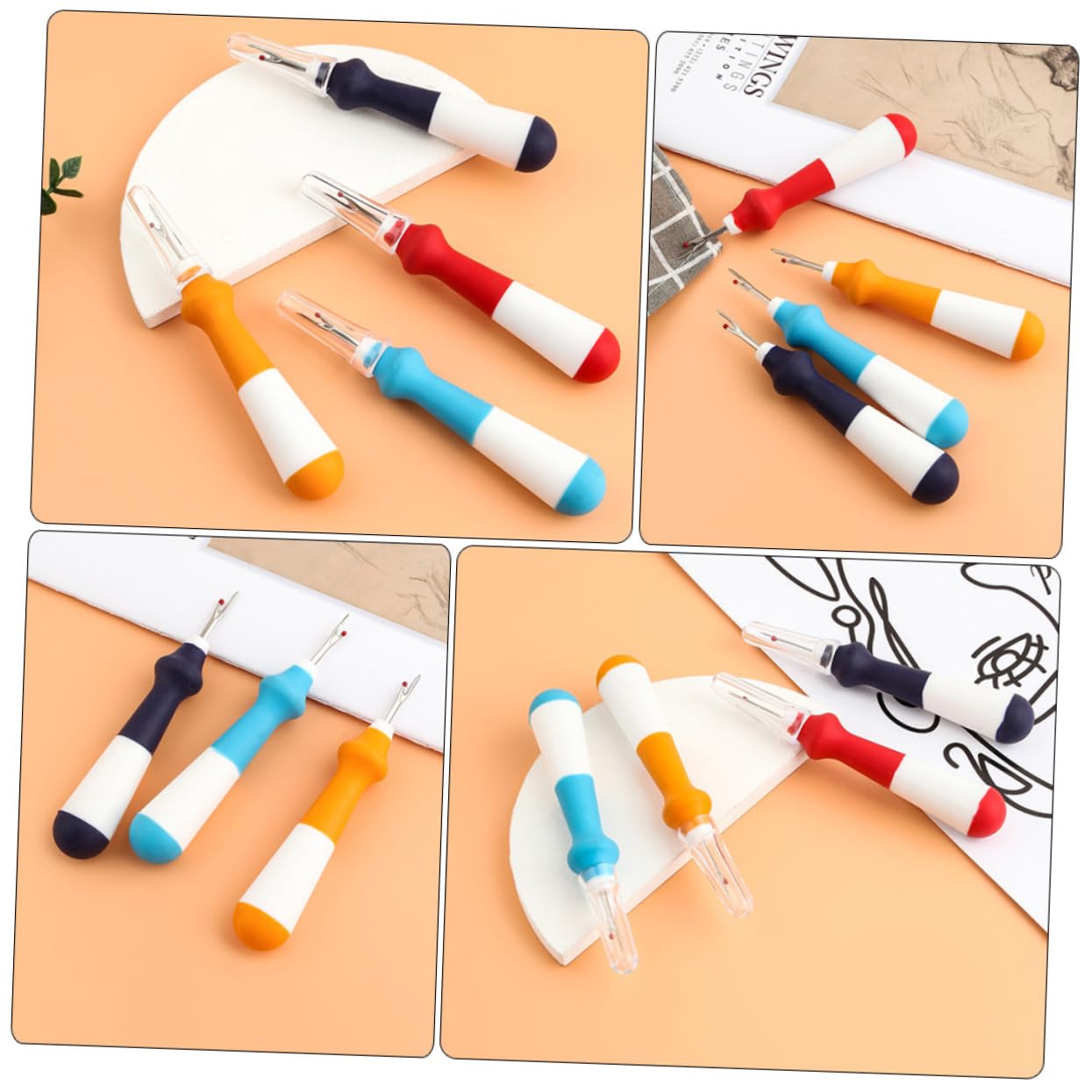 Artibetter 5 Sätze Teiliges Nahttrenner Schwerlast Fadenschneider Mit Ergonomischem Griff Für Präzises Nähen Und Handarbeiten Langlebig Und rutschfest Für Garn Und DIY Projekte 4 Stück * 5