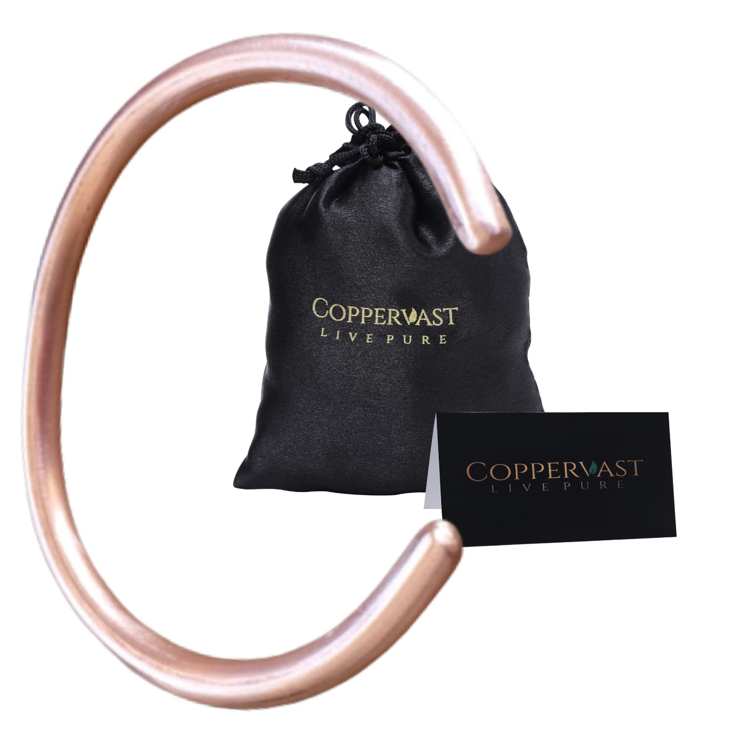 Coppervast Pure Solid Copper Bracelet for Men & Women – Handmade Adjustable Copper Cuff with Gift Bag | Simple Unisex Copper Bangle – Gift for Mom, Dad, Him & Her