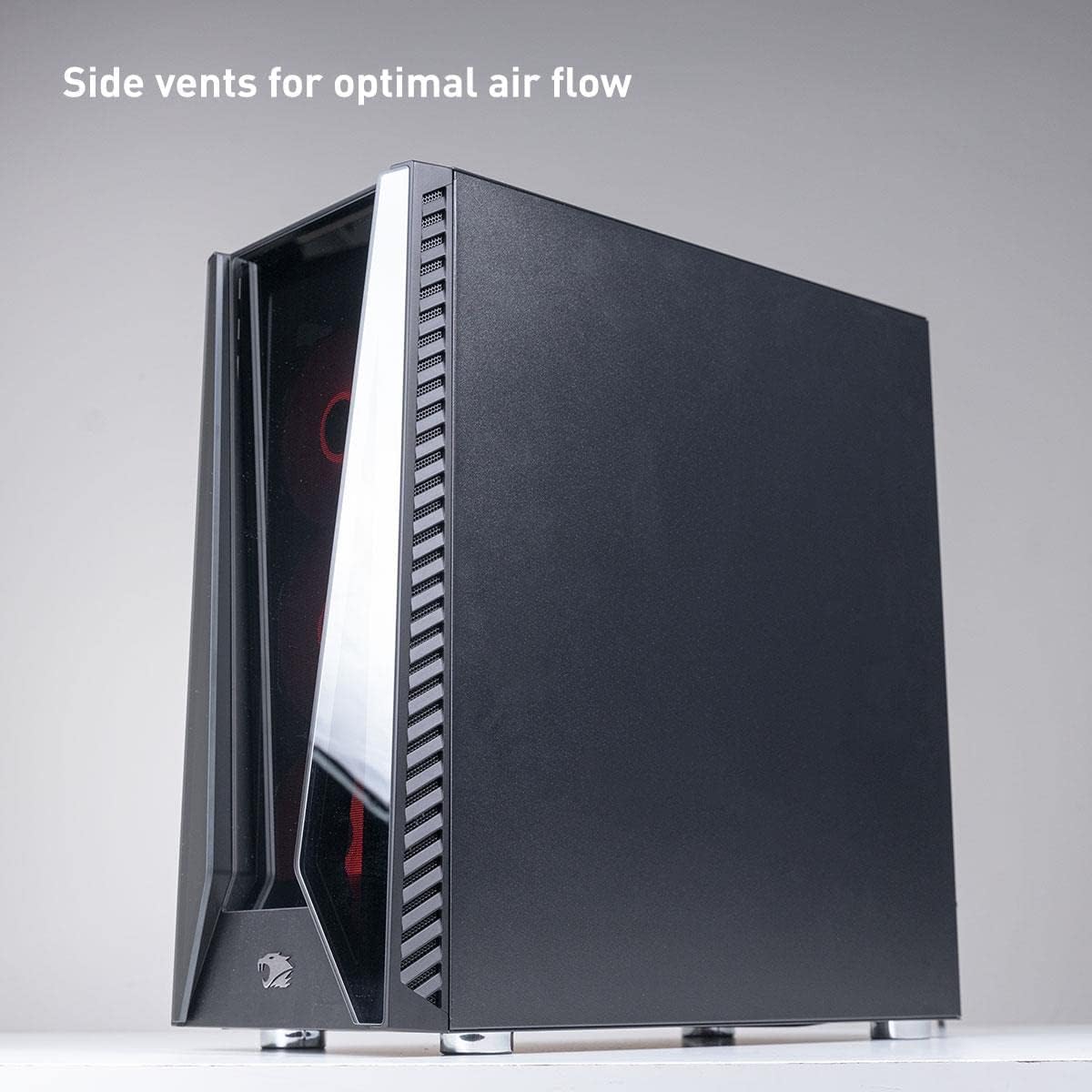 Side view of iBUYPOWER Trace 5 MR 181i showing side vents for optimal airflow