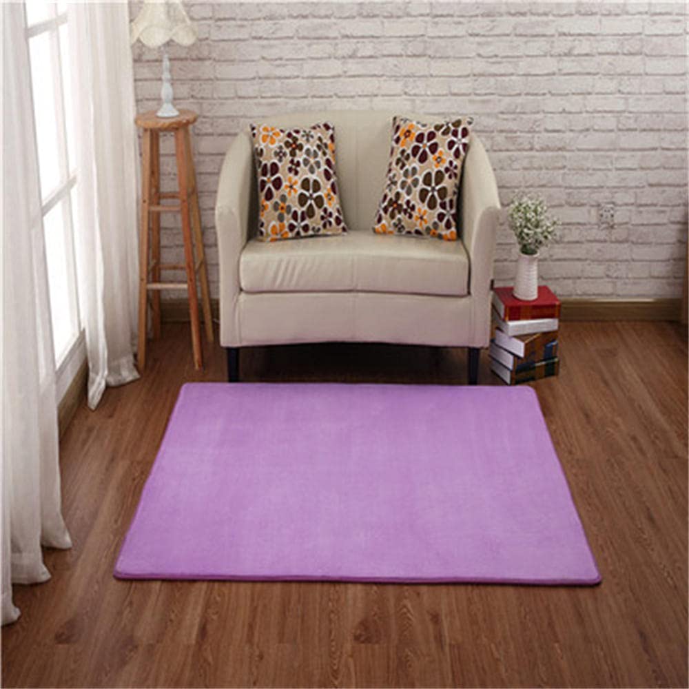 Tapis salon moderne super doux poils courts grand tapis non glissant