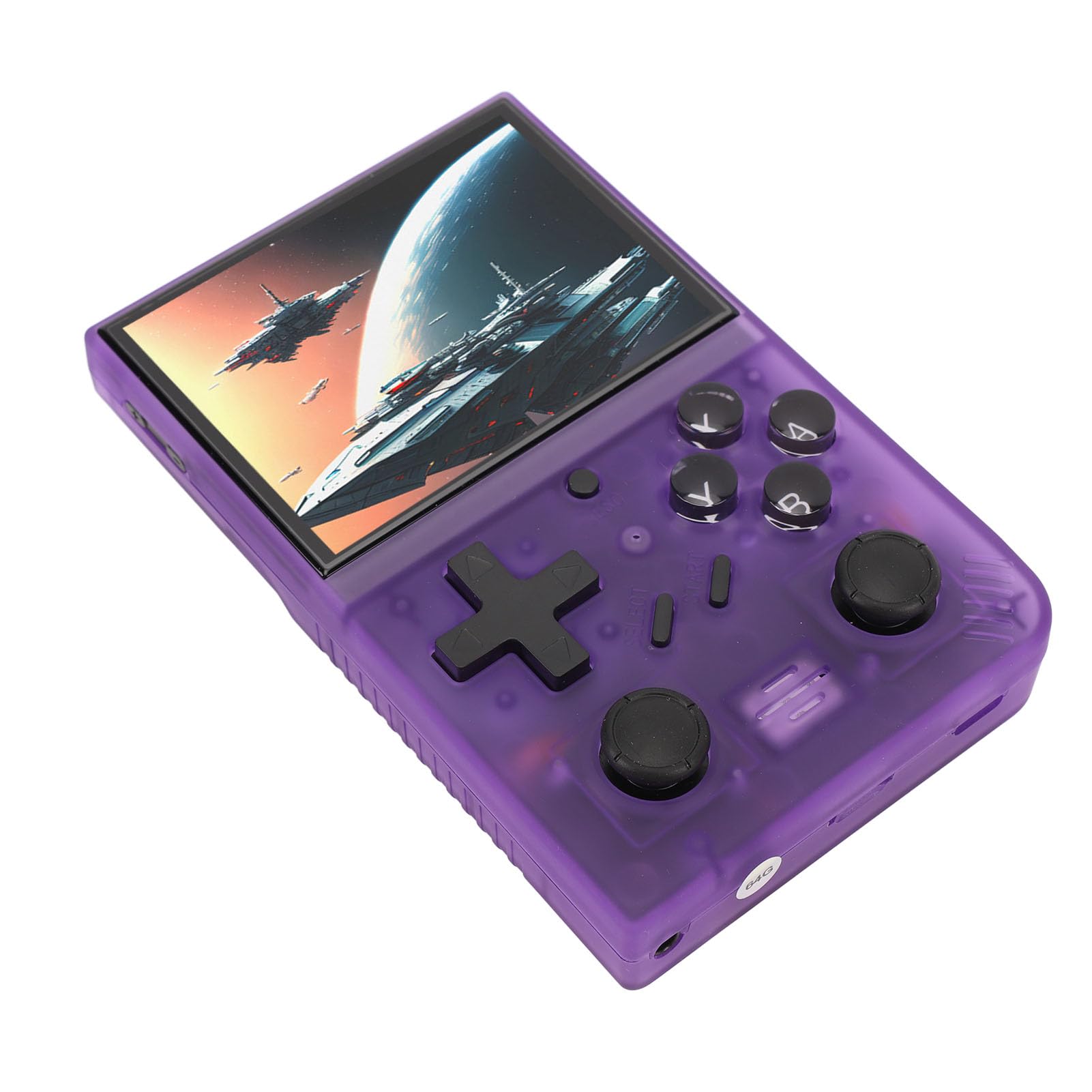 Przenośna Retro Ręczna Konsola do Gry, 640x480 3,5 Cala IPS Screen Odporna na Wideo Konsola do Gry 3000 MAh dla Wnętrza (fioletowy)