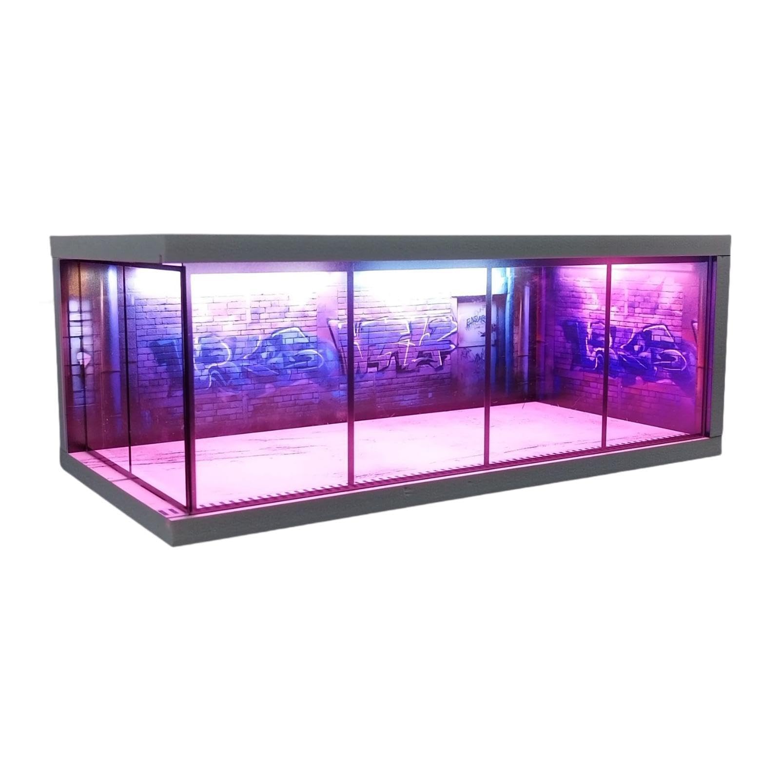 Vitrine für 1/64 Modellautos Aus Druckguss mit Parkplatzszene, Vitrine für, B