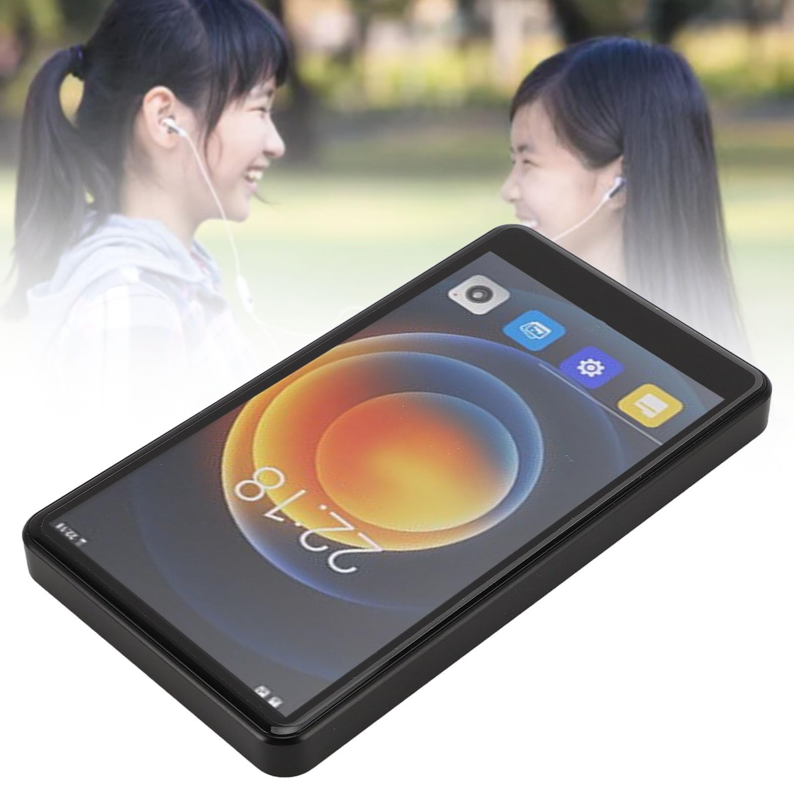 Reproductor MP4 con Bluetooth, Pantalla Táctil Completa de 5,2" | RAM 2GB+ROM 16GB, 2500mAh, con Auriculares con Cable de 3,5 Mm y Estuche Protector