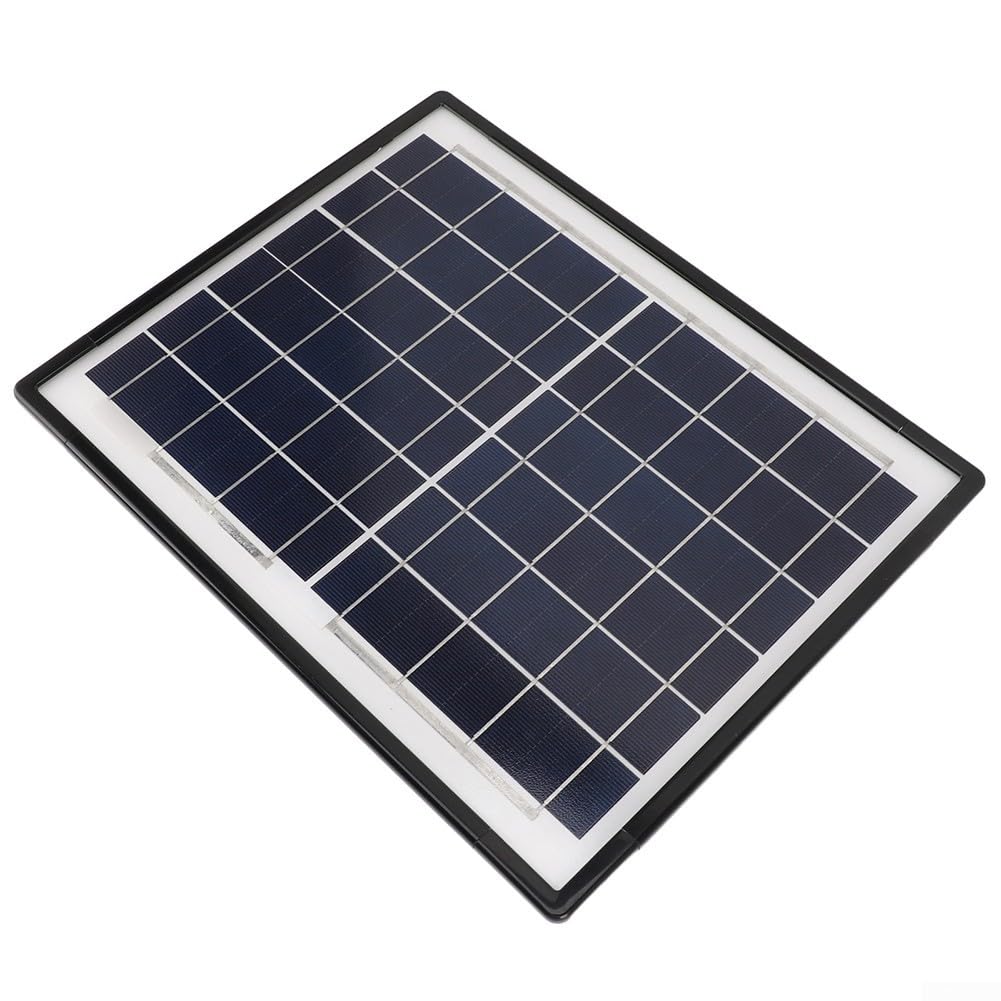 Pannello solare monocristallino da 20 W 6 V con doppia porta USB e DC per camper, barca, ricarica batteria moto