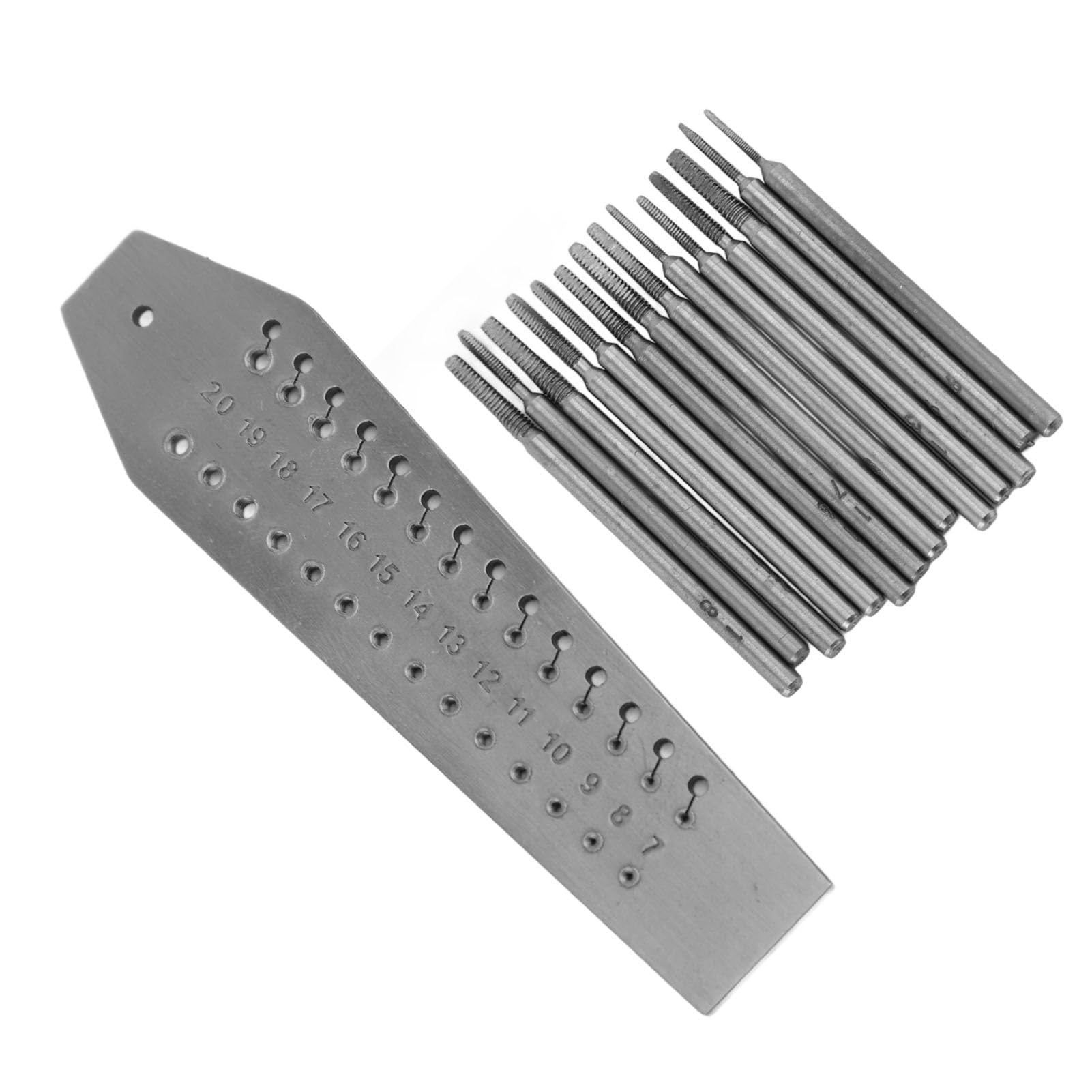 Generic Set di Maschi e Filiere in Miniatura per Orologiai, Strumento di Filettatura di Precisione per la Creazione di Gioielli, Riparazione di Orologi per Hobbisti in Metallo