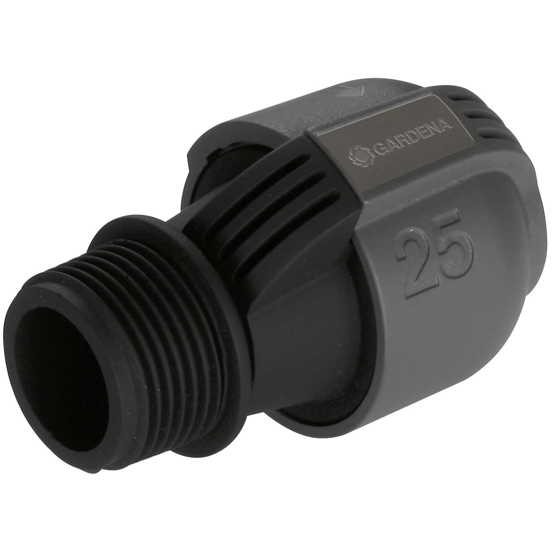 GARDENA Sprinklersystem Connector: Adaptor for pipe connections to irrigation valves and for direct connection to the domestic water supply, 25 mm x 1” male thread (2763-20), 2763-U