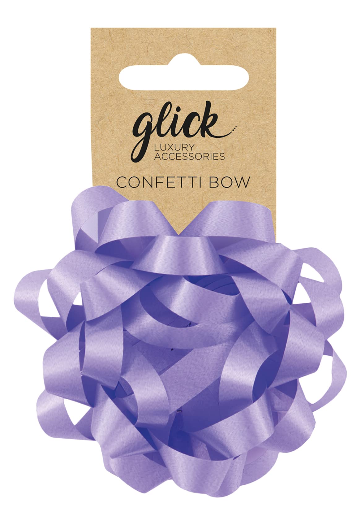 Glick Lilac Luxury Confetti Bow For Gift Wrapping & Arts & Crafts, Stick On Bow