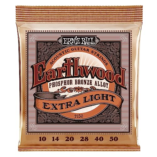 De Cuerdas, Musical Instruments Ernie Ball Earthwood Extra Light - Cuerdas para guitarra acústica, bronce fosforado, calibre 10-50