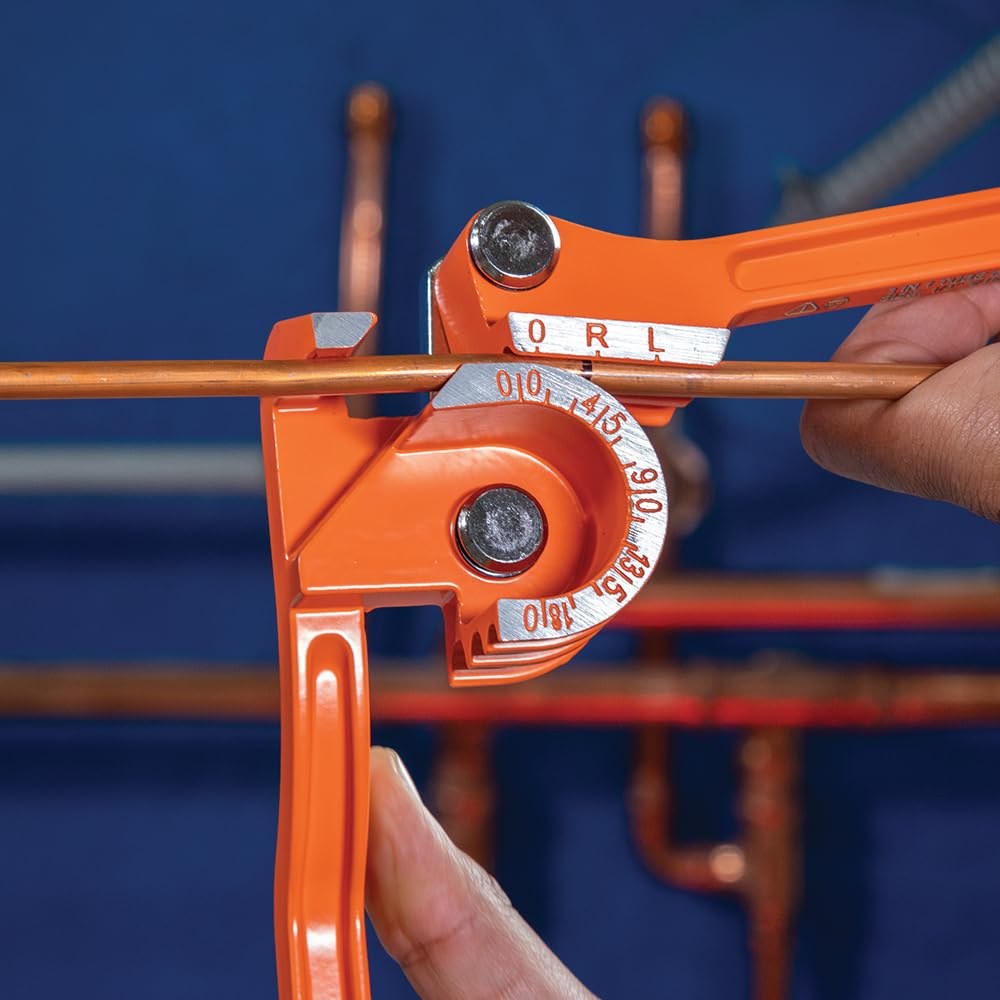 Klein Tools Cintreuse de tubes 3 en 1 51006 de 1/4, 5/16 et 3/8" OD, coude en cuivre souple, aluminium, paroi mince en acier jusqu'à 180 degrés