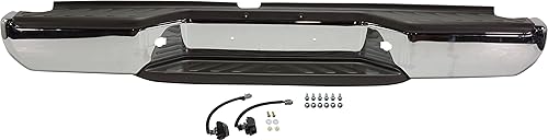 Evan Fischer Parachoques paso para Nissan Frontier 2005-2019 Barra frontal y almohadillas de acero cromado para modelos sin agujeros de sensor de