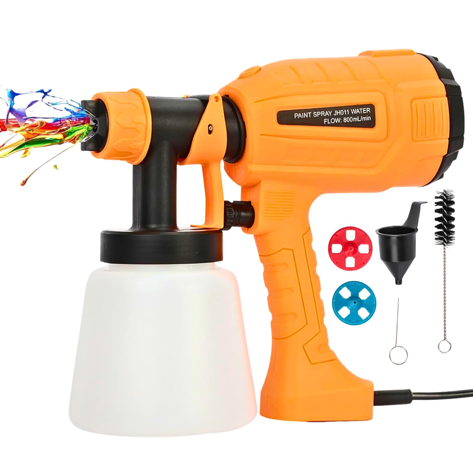 Electric Paint Sprayer, 700W Wired Powerful Fence Paint Sprayer with 3 Spray Patterns and Ergonomic Handle, 500ml/min Paint Sprayers for Fencing, Walls, Ceilings, Home Interior and Exterior
