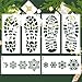 mdgfge Christmas Large Floor Santa Footprint Snowflake Stencils Xmas Hollow-Out Reusable Drawing Template for Painting on Floor Wood Window Wall Home Party Holiday Decoration Supplies (6 Pcs)