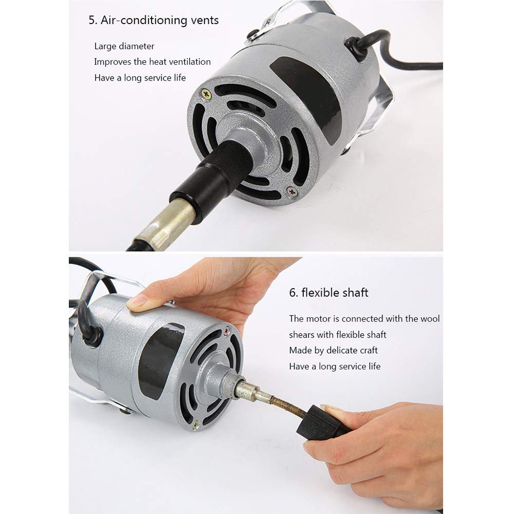 Tosatrice Per Pecore Professionale,580W 2800R / Min Potente Tosatrice Elettrica Per Pecore,6 Velocità Regolabile,Per La Rasatura Della Lana Di Pelo In Pecore,Capre, Bovini,Animali Da Allevamento