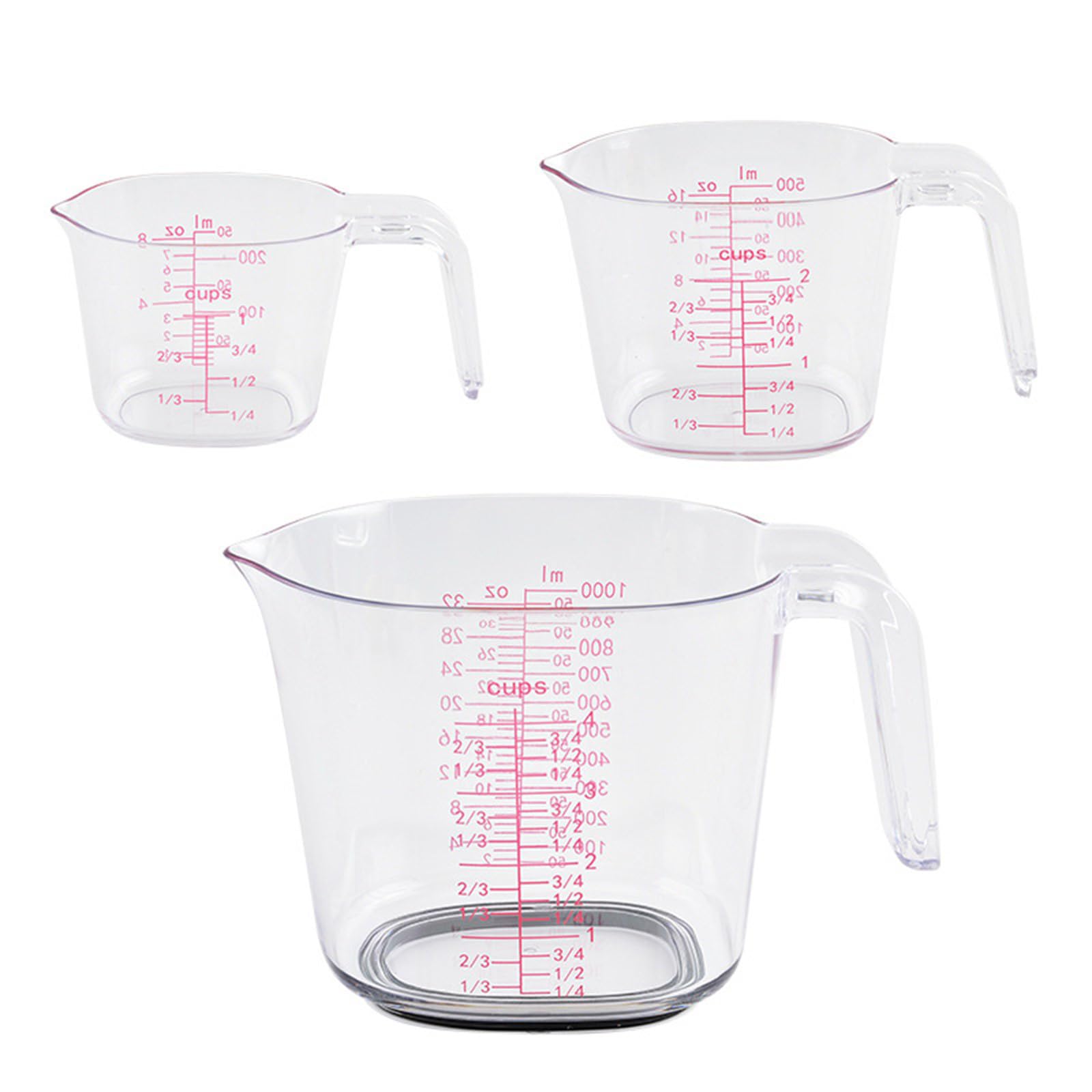 FROMCEO Stackable Measuring Cup Set with Accurate Markings for Liquid Powder Measurement Graduated Measuring Cups