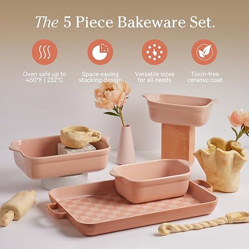 Miniatura 2 de Our Place Ovenware - Juego de 5 piezas antiadherentes, sin toxinas, cerámica y cerámica con bandeja para horno, panaderos y alfombrilla para horno,