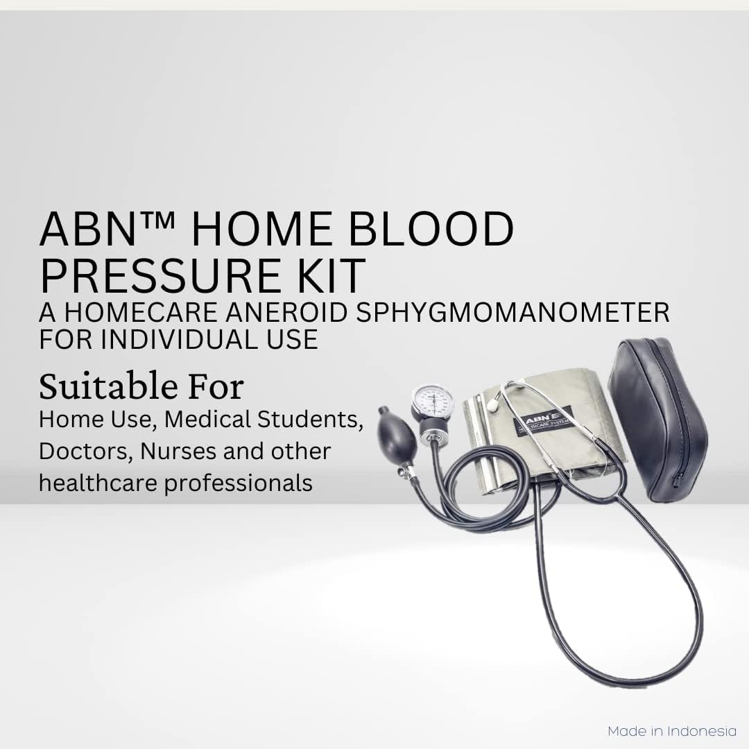 ABN Home BP Kit Aneroid Sphygmomanometer with Free Stethoscope