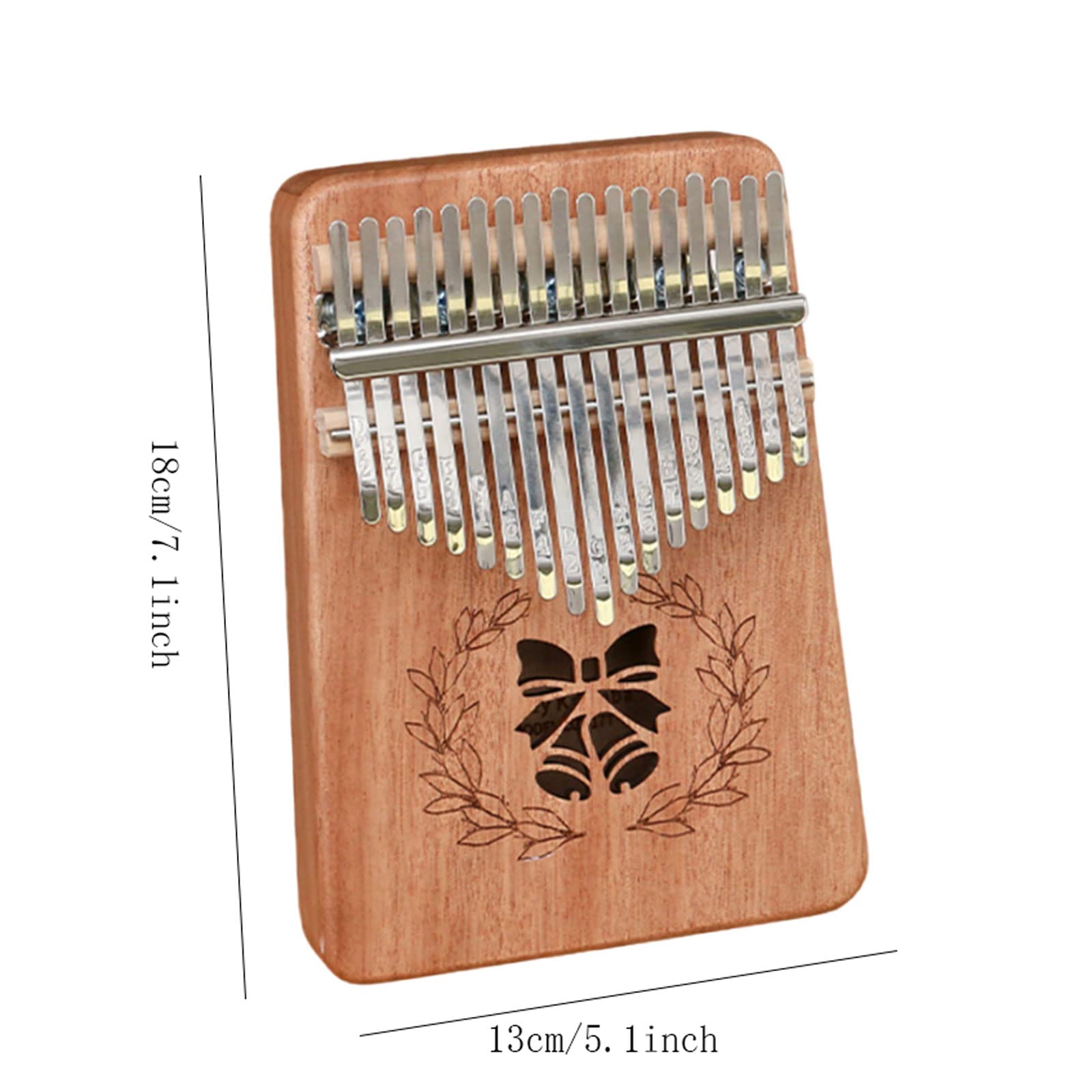 Suono Squisito Strumento Musicale per Pianoforte a 17 Tasti con Incisione a Forma di Campana, Strumento Musicale in Legno per Principianti, 2 Colori Facile da Giocare