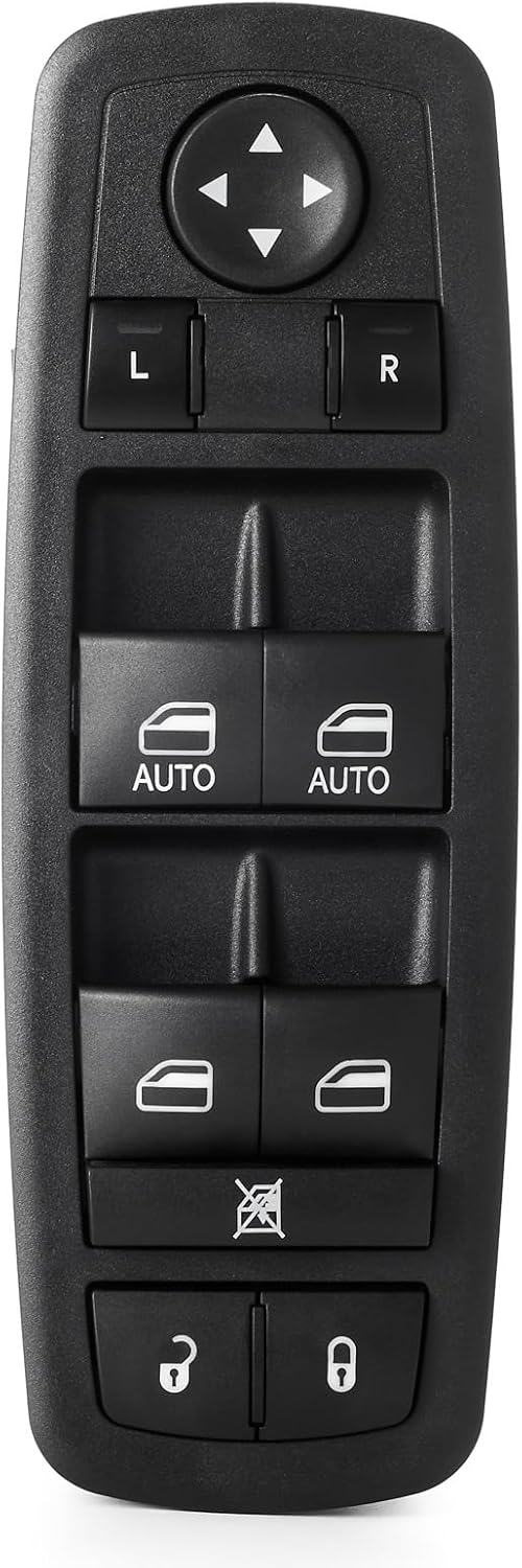 Power Window Switch 11 Pins,2 Auto for 2015-2017 Chrysle 200, 2015-2022 Cherokee Master Window Button Control Front Driver Side Door Lock Switch 68271206AA, 68271206AB 1S14266 (NO Folding Mirrors)
