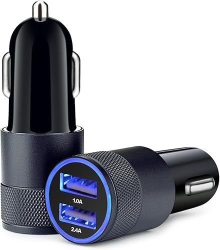 Cargador de coche, Sicodo 3.4A, paquete de 2 cargadores de puerto inteligente USB compatibles con iPhone 16 15 14 13 12 11 SE X 8 Pro, Pro Max,