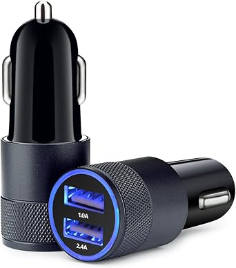 Car Charger,Sicodo 3.4A 2 Pack USB Smart Port Charger Compatible with iPhone 16 15 14 13 12 11 SE X 8 Pro, Pro Max, Plus, Samsung Galaxy S24 S23 S22 S21 S10 Plus S9 Note 20 10+, LG, Pixel, iPad Pro