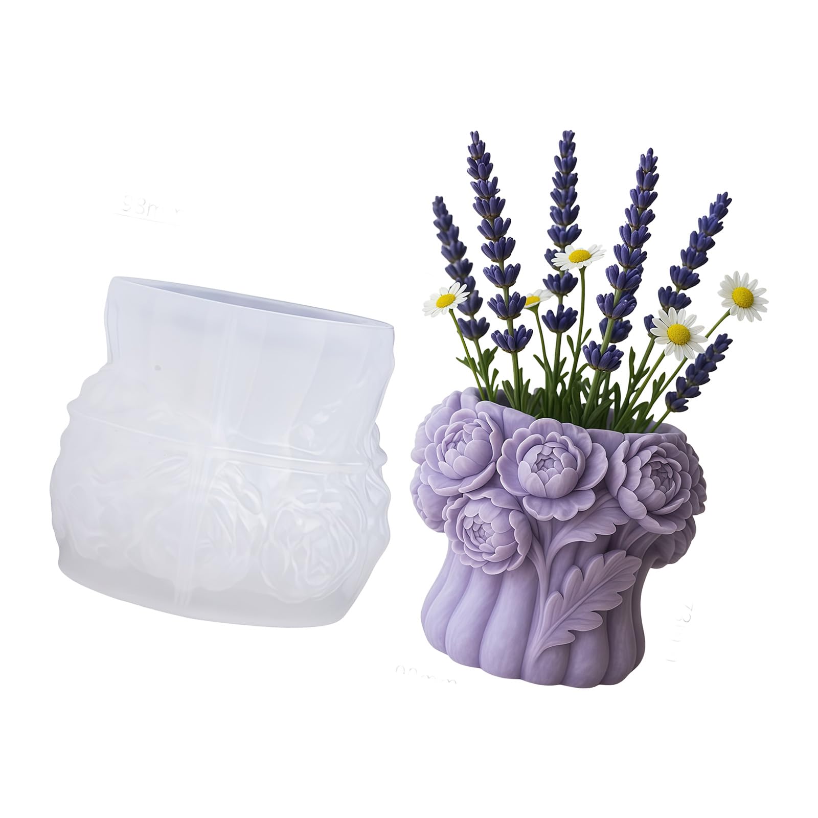 SXRQ Florals Shape Silicone for Handcraft Aromatherapys Gift and Decorative Making