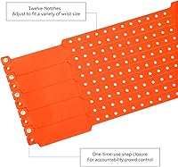 Vista 45 de Red Plastic Wristbands 500 Pack - Colored Wristbands for Events, Vinyl Wrist Bands of Party by Fivepeans