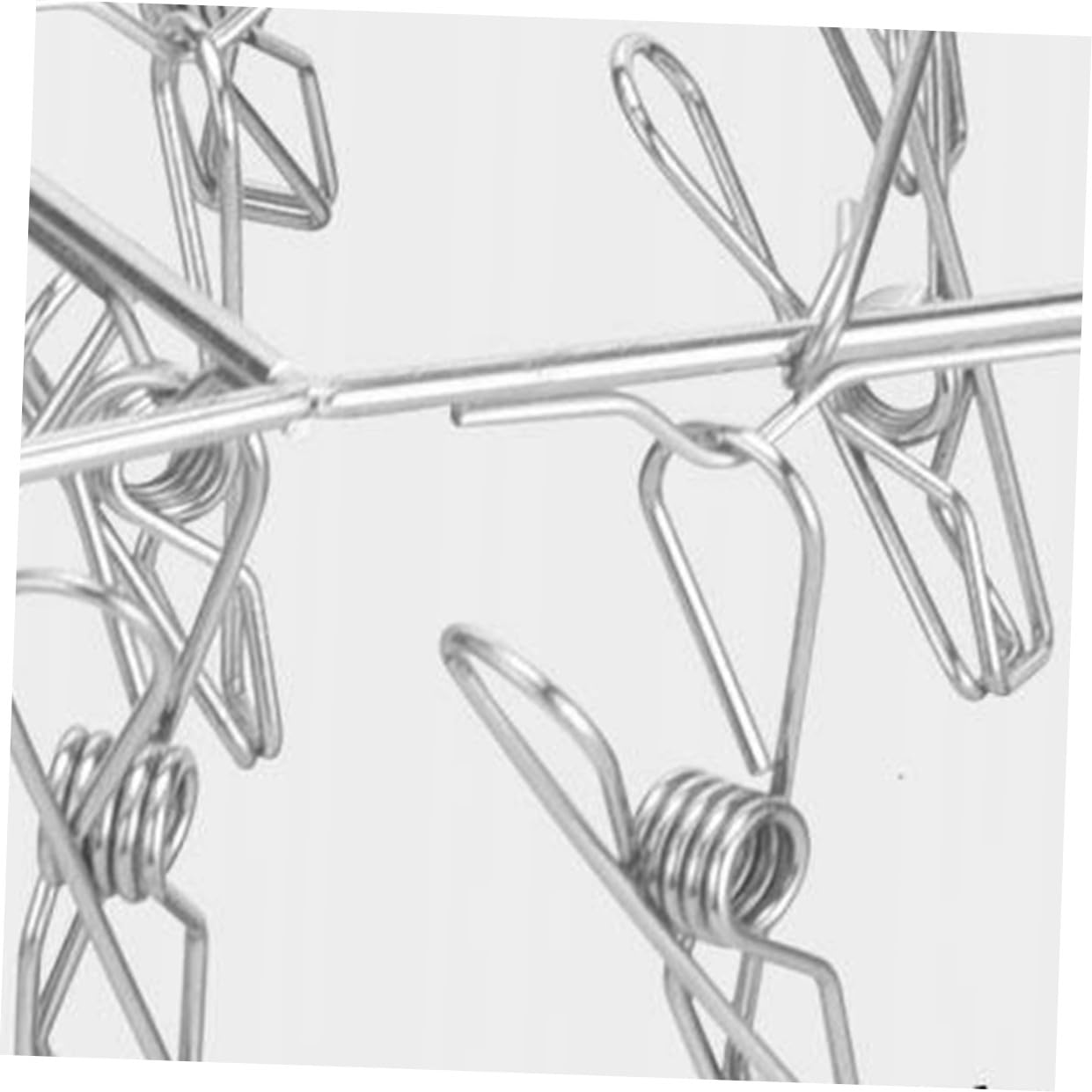 MAGICLULU Stendino per Bucato con 26 Clip, Acciaio Inox, Argento