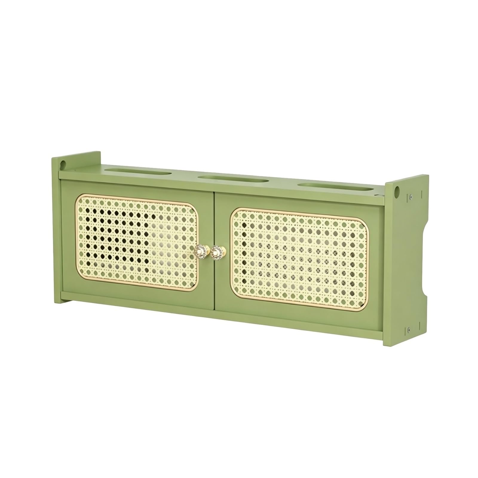 Maskownica na Router, Szafka Ścienna na Sprzęt Sieciowy, Dyskretna Półka z Organizerem na Kable, System Organizacji Wielu Urządzeń, do Domu i Biura(Green,Medium)